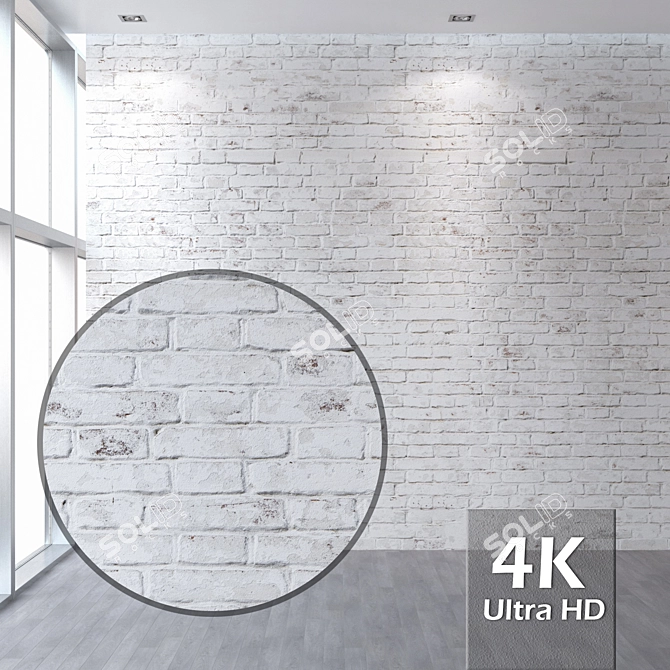 Seamless 4K Brick Texture 3D model image 1