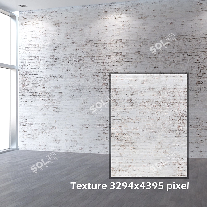 Seamless 4K Brick Wall Texture 3D model image 2