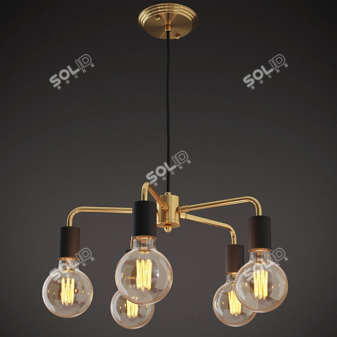 Elegant Blanche Chandelier - GRAMERCY HOME 3D model image 1