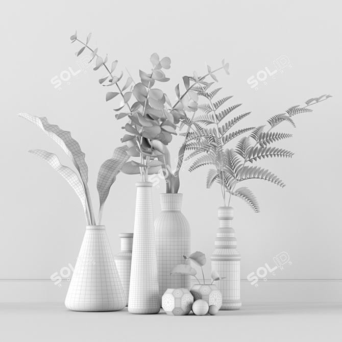 Indoor Tree Collection: 3dsmax 2014 + Vray 3.50.04 3D model image 2