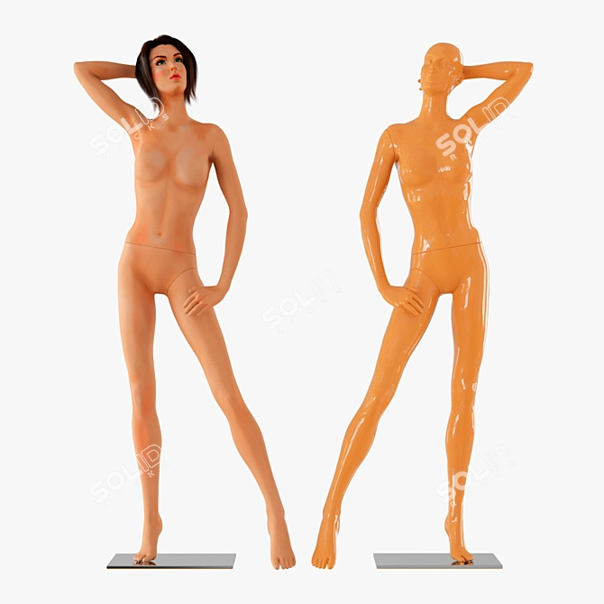 Realistic Female Mannequin 3D model image 1