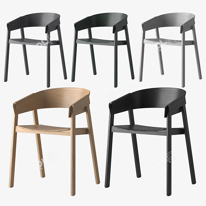 Stylish Muuto Cover Chair - Modern Design 3D model image 1