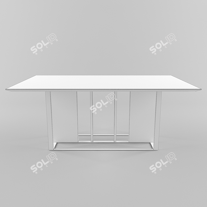 Sleek Dining Table - 1000x1800x750mm 3D model image 3