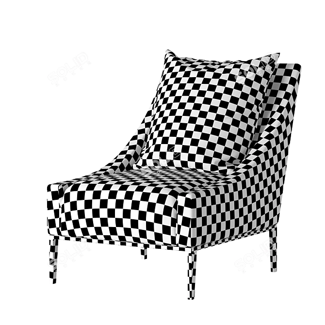 Modern Jean Armchairs: Comfortable & Stylish 3D model image 2