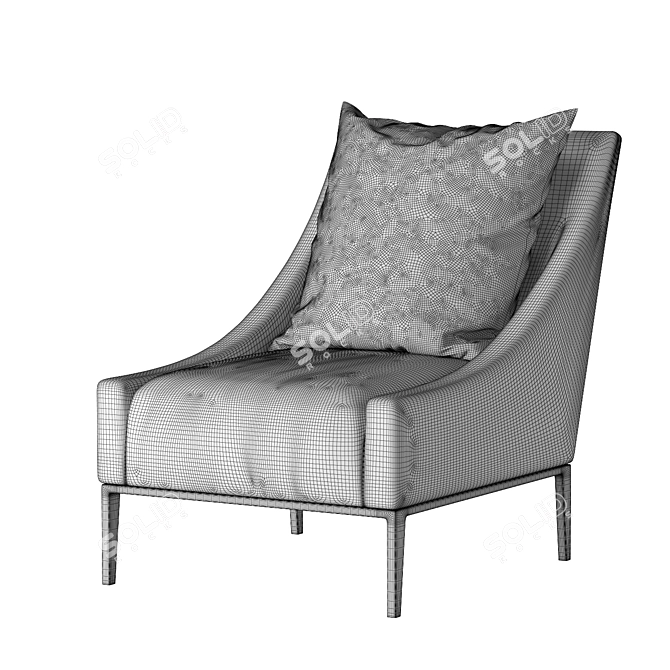 Modern Jean Armchairs: Comfortable & Stylish 3D model image 3