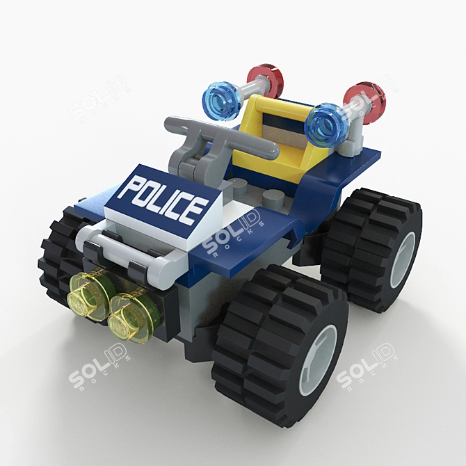 Lego Police Patrol Building Set 3D model image 1