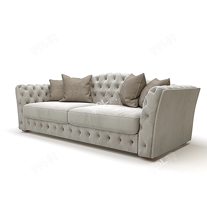 Sleek Simpatico Sofa 3D model image 1