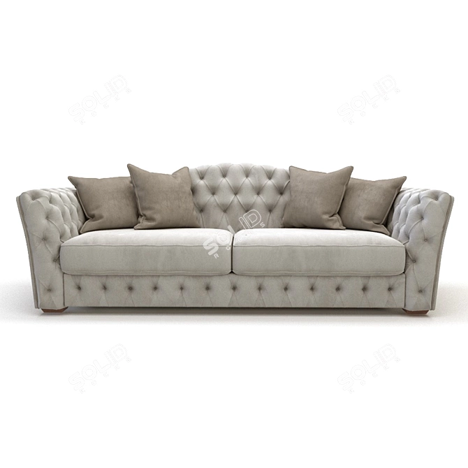 Sleek Simpatico Sofa 3D model image 2