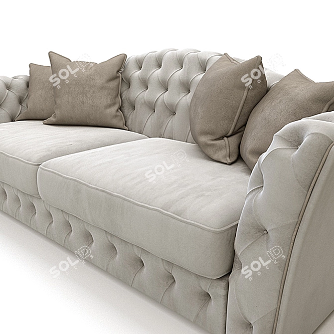 Sleek Simpatico Sofa 3D model image 3