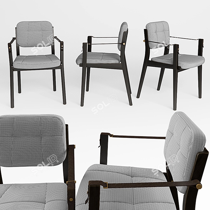 Elegant Capo Chair: Your Perfect Dining Companion 3D model image 1