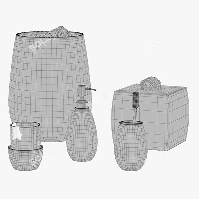 Tropical Paradise Pineapple Bath Set 3D model image 3