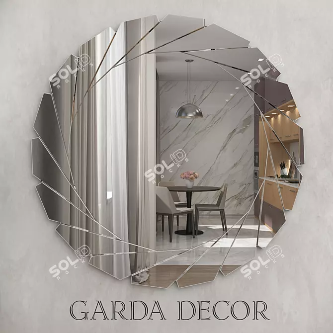 Elegant Mirror Garda Décor 3D model image 1