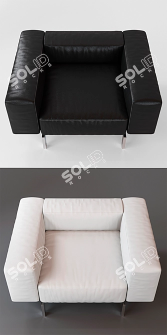 Bonaldo Glide: Stylish and Comfortable Steel Chair 3D model image 2