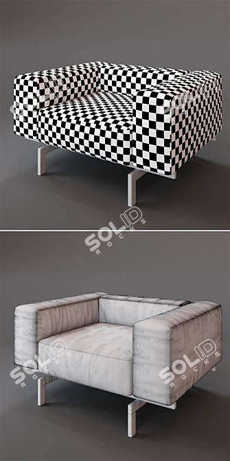 Bonaldo Glide: Stylish and Comfortable Steel Chair 3D model image 3