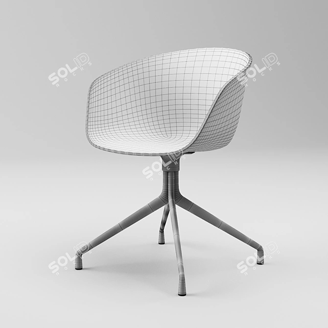 Swivel Base AAC20 Chair: Sleek and Versatile 3D model image 2