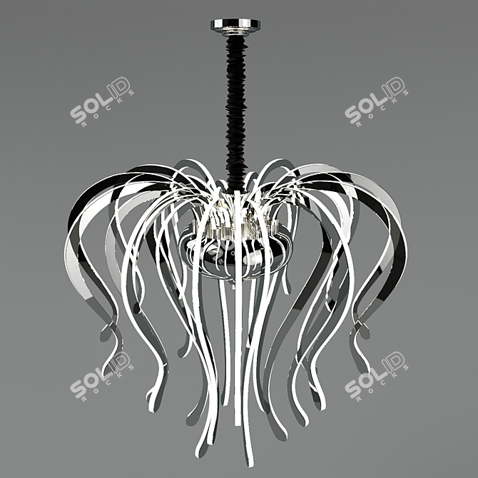 Regenbogen Platling: Adjustable Pendant Chandelier 3D model image 1