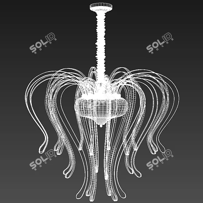 Regenbogen Platling: Adjustable Pendant Chandelier 3D model image 2