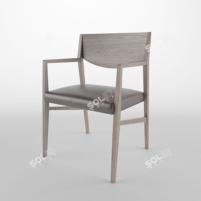 Natuzzi Brera Chair: Stylish Comfort 3D model image 1