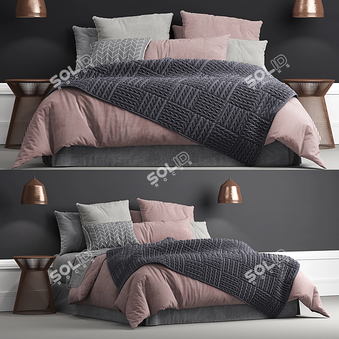 Cozy Dream Bed 3D model image 1