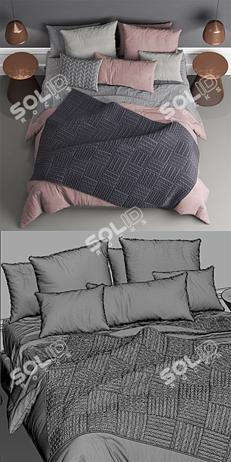 Cozy Dream Bed 3D model image 3