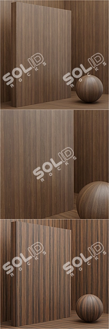 Seamless Wood/Veneer Material Set 3D model image 2