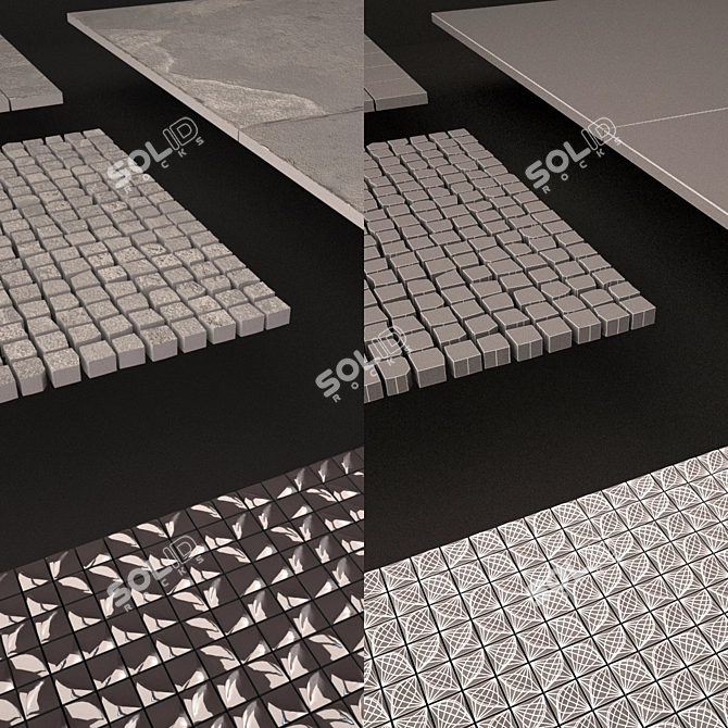 Italon Materia Carbonio Collection: Versatile Ceramic Tile Set 3D model image 3