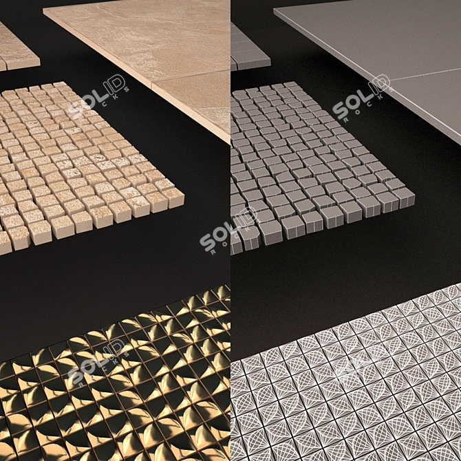 Italon Materia Helio: A Versatile Collection of Ceramic Tiles 3D model image 3