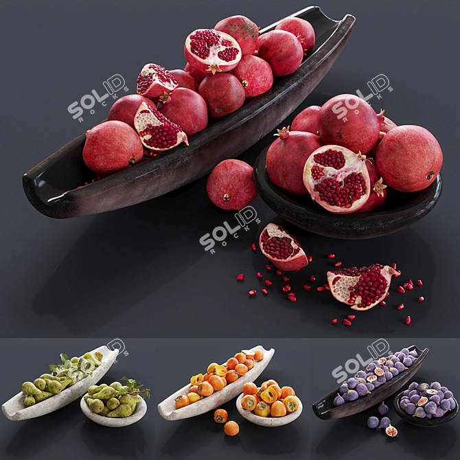 Fresh Fruit Assortment 3D model image 1