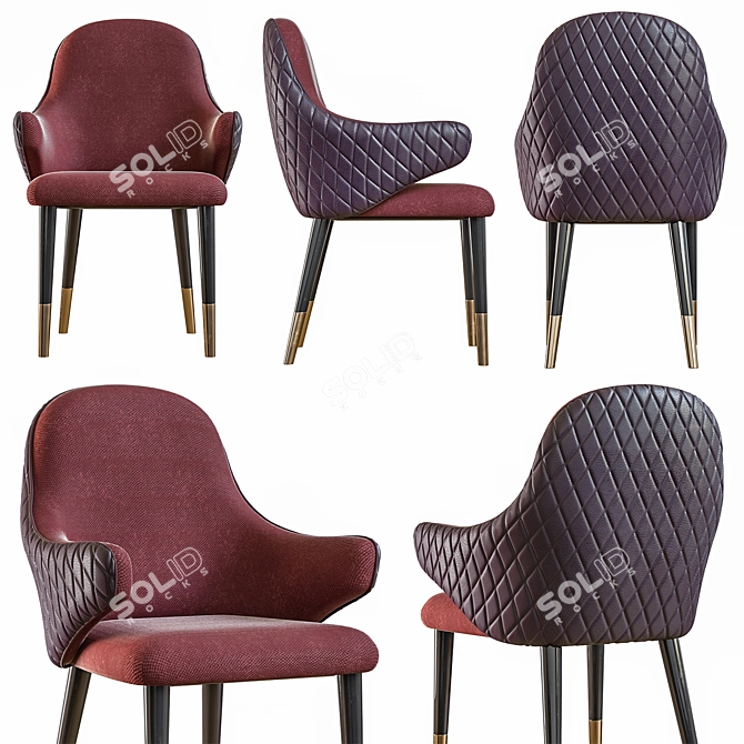 Elegant Diva C B Chair 3D model image 1