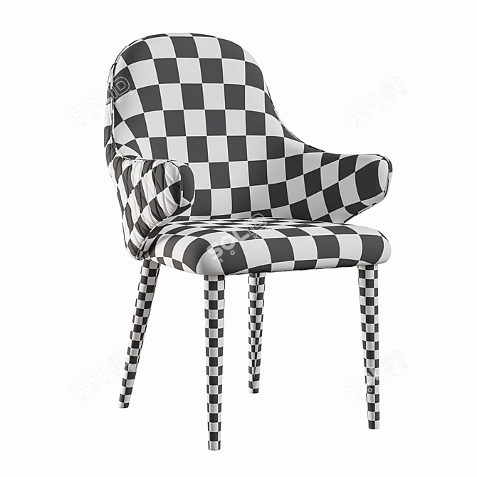 Elegant Diva C B Chair 3D model image 3