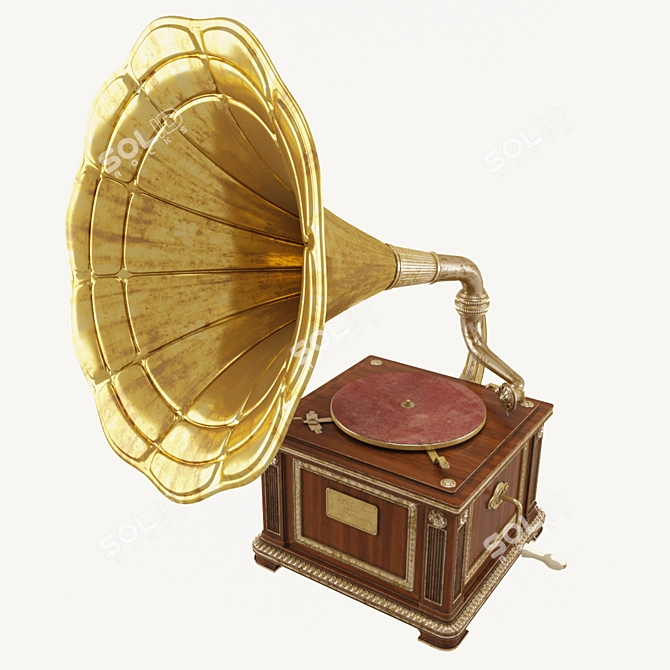 Classic Sound: Vintage Gramophone 3D model image 1