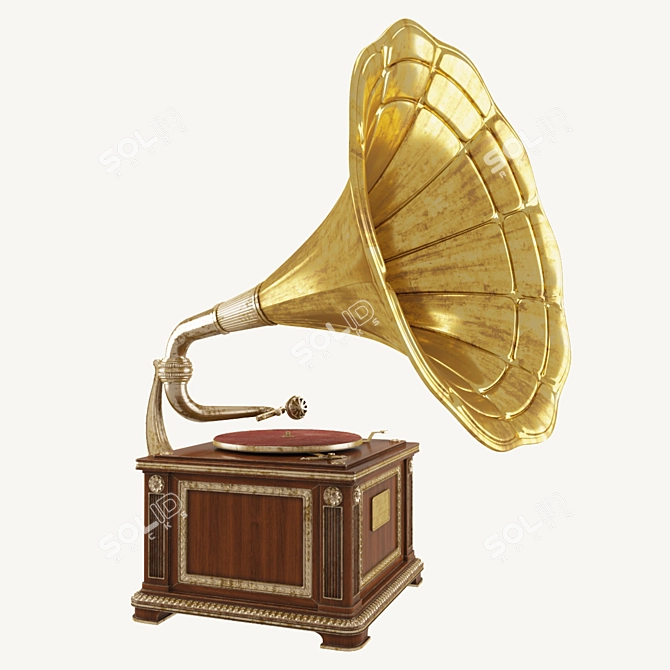 Classic Sound: Vintage Gramophone 3D model image 2