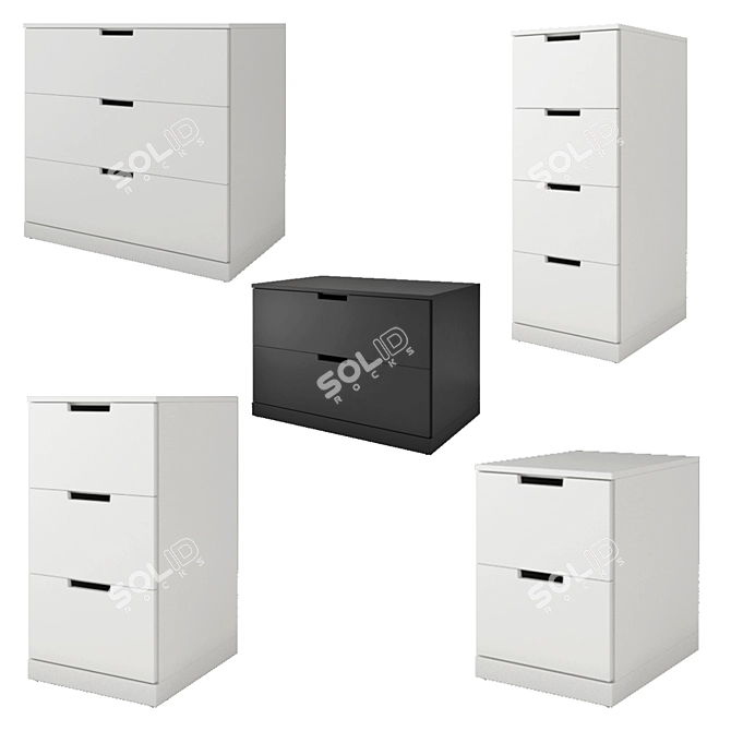 NORDLEY Ikea Chest of Drawers 3D model image 1