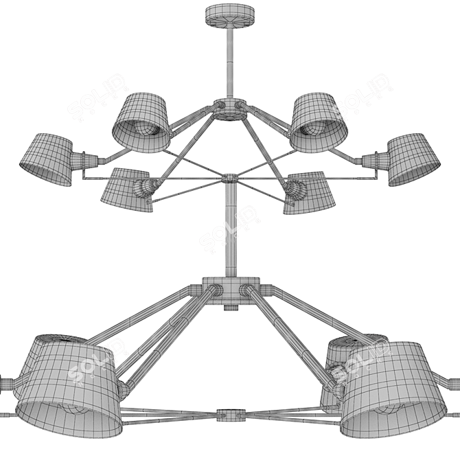 Modern Freya Abigail Pendant Light 3D model image 3