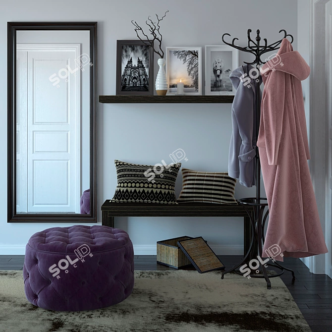 Hallway Essentials Set 3D model image 1