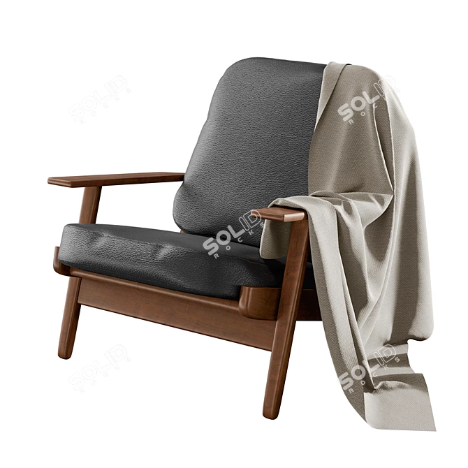 Plank: Luxurious Designer Armchair 3D model image 2