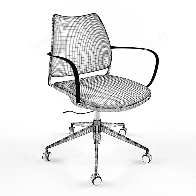 Title: ErgoGas Office Chair 3D model image 3