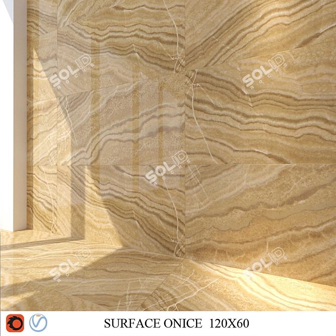 ITALON Surface Onice: Luxurious Rectified Ceramic Tiles 3D model image 1