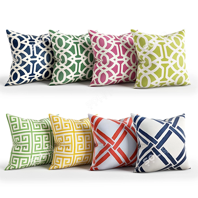 Outdoor Pillow Set 45x45 cm 3D model image 1