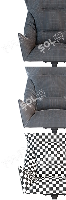 Elegant Prisma Armchair by Cizeta Labbate 3D model image 3