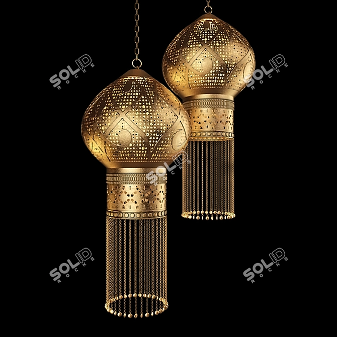 Exquisite Moroccan-Made Light 3D model image 1
