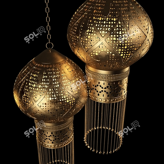 Exquisite Moroccan-Made Light 3D model image 2