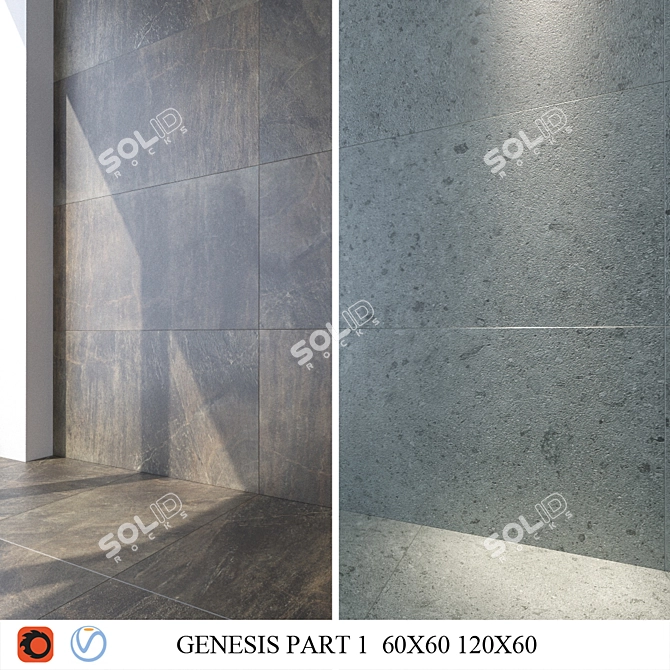ITALON Genesis Part 1: Sleek Ceramic Tiles 3D model image 1