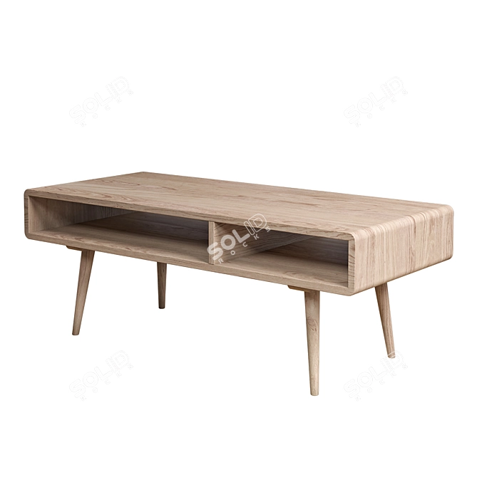 Title: Modern Oak Coffee Table 3D model image 1