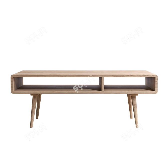 Title: Modern Oak Coffee Table 3D model image 2