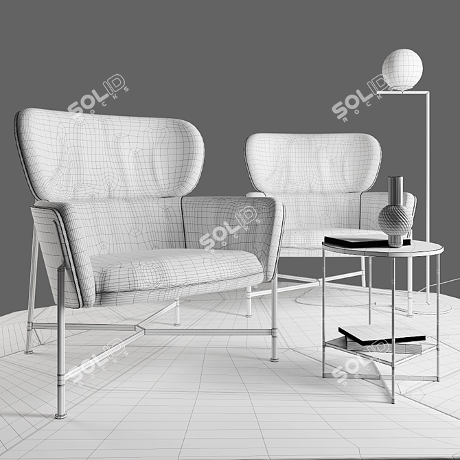 Modern Armchair Caristo SP01 3D model image 2