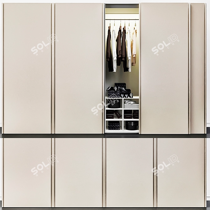 Elegant Alf Wardrobes for Fr 3D model image 1