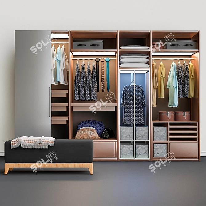 Modern Storage Solutions: Poliform New Entry Wardrobes 3D model image 1