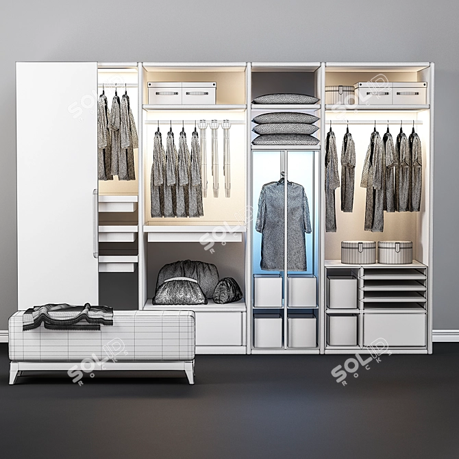 Modern Storage Solutions: Poliform New Entry Wardrobes 3D model image 3