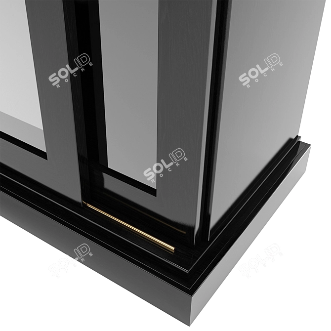 Modern Glass Showcase Cabinet 3D model image 2